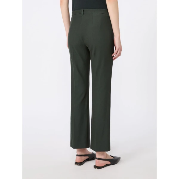 Max Mara Umanita Stretch Cotton-Blend Trousers in Green | Tailored pants | Coveti