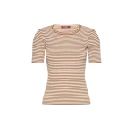 Max Mara Umano Slim Viscose Crepe Sweater in Caramel | Sweaters | Coveti