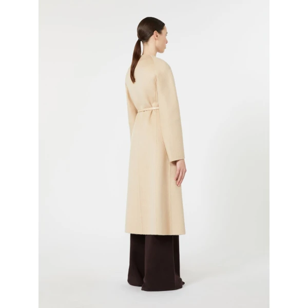 Max Mara Umico Albino Camel and Mohair Coat in Beige | Wool Coat | Coveti
