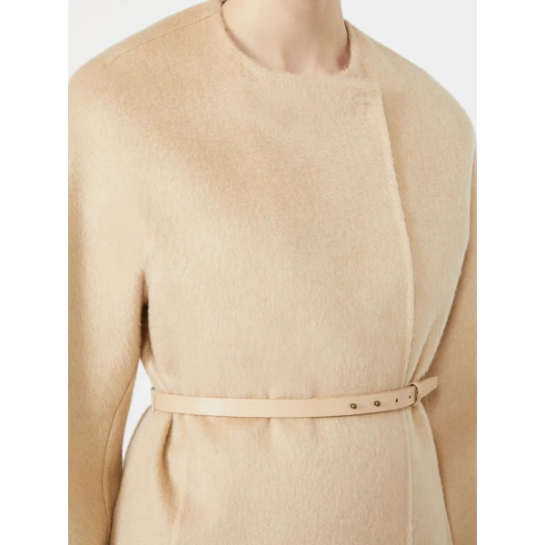 Max Mara Umico Albino Camel and Mohair Coat in Beige | Wool Coat | Coveti