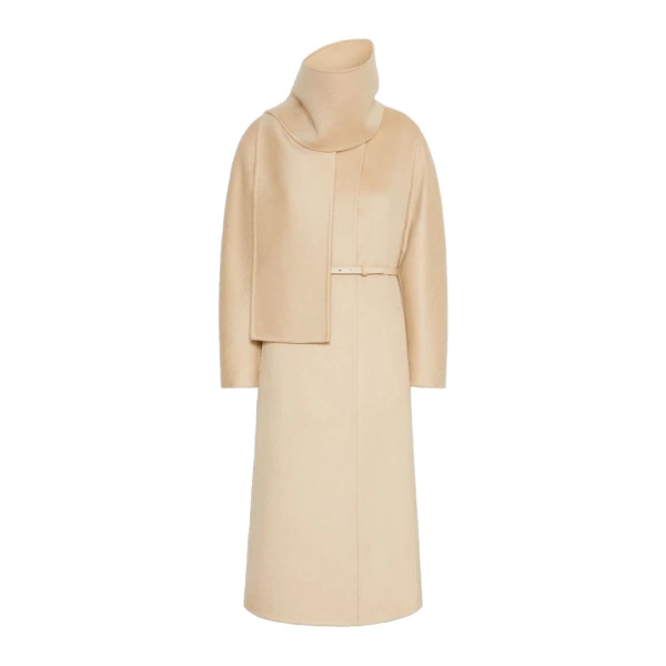 Max Mara Umico Albino Camel and Mohair Coat in Beige | Wool Coat | Coveti