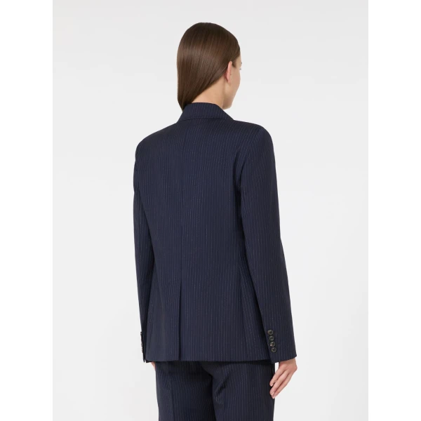 Max Mara Umico Double-Breasted Wool Blazer in Navy | Blazers | Coveti