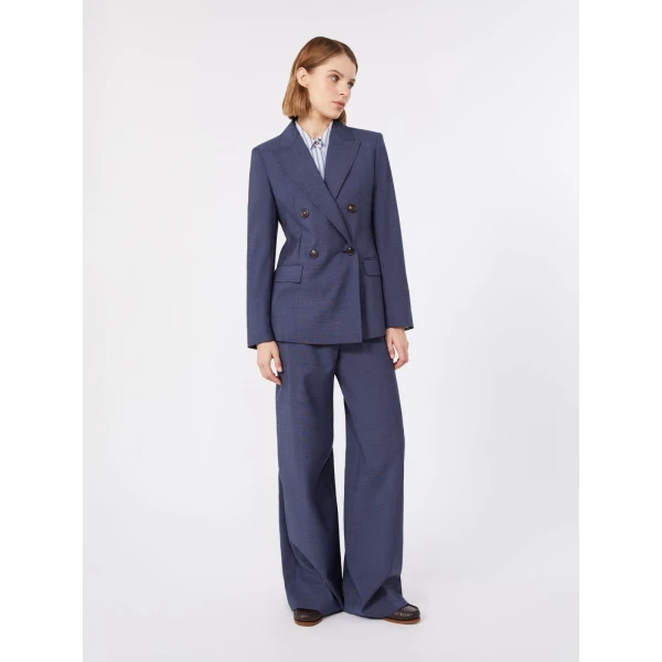 Max Mara Umico Double-Breasted Wool Blazer in Ultramarine | Blazers | Coveti