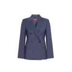 Max Mara Umico Double-Breasted Wool Blazer in Ultramarine | Blazers | Coveti