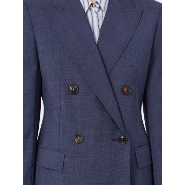 Max Mara Umico Double-Breasted Wool Blazer in Ultramarine | Blazers | Coveti