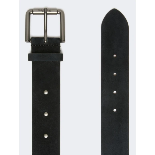 Max Mara Unno Studded Leather Belt in Dark Grey | Belts | Coveti