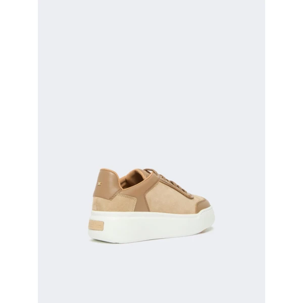 Max Mara Urban Suede Trainers in Camel | Sneakers | Coveti