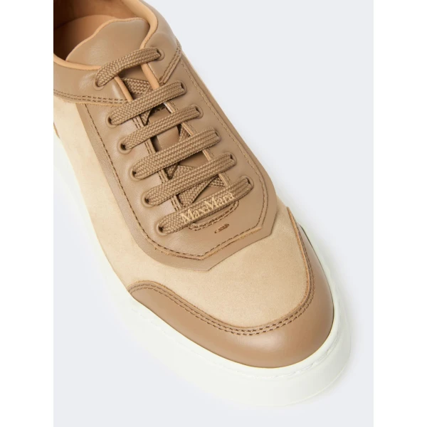 Max Mara Urban Suede Trainers in Camel | Sneakers | Coveti