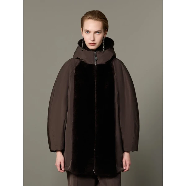 Max Mara Urbano Reversible Radzmir and Cashmere Down Jacket in Dark Brown | Jackets | Coveti