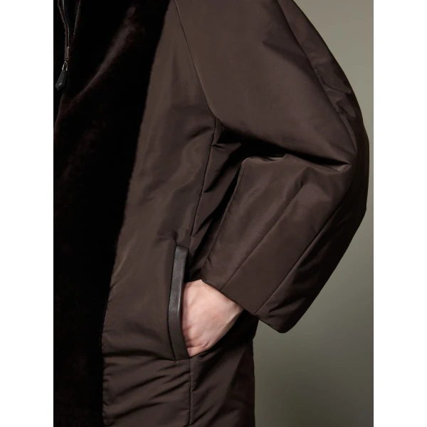 Max Mara Urbano Reversible Radzmir and Cashmere Down Jacket in Dark Brown | Jackets | Coveti