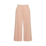 Max Mara Urial Cotton Satin Cropped Trousers in Antique Rose | Tailored pants | Coveti