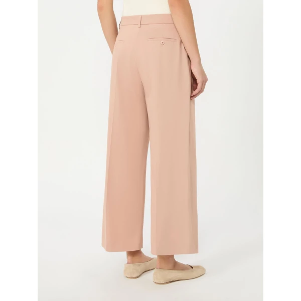 Max Mara Urial Cotton Satin Cropped Trousers in Antique Rose | Tailored pants | Coveti