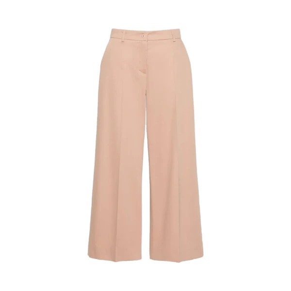 Max Mara Urial Cotton Satin Cropped Trousers in Antique Rose | Tailored pants | Coveti