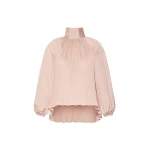 Max Mara Valle Silk Taffeta Blouse in Powder Pink | Blouse | Coveti