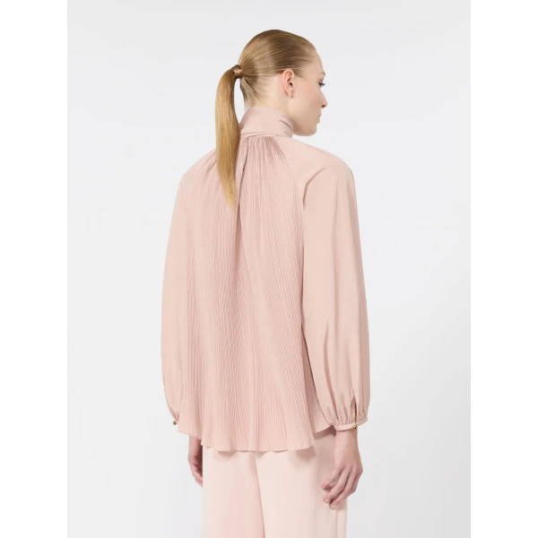 Max Mara Valle Silk Taffeta Blouse in Powder Pink | Blouse | Coveti