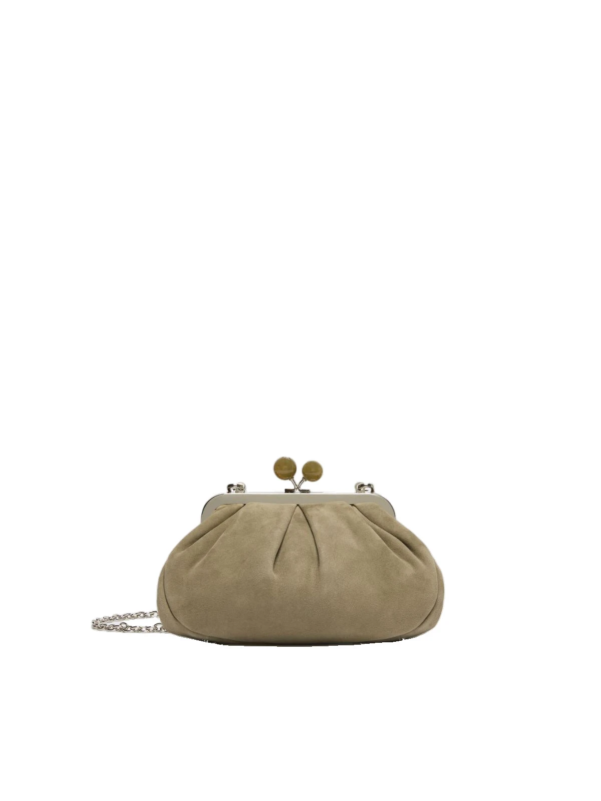 Max Mara Valois Small Suede Pasticcino Bag in Sage Green Max Mara Valois Small Suede Pasticcino Bag in Sage Green | Clutch Bags | Coveti