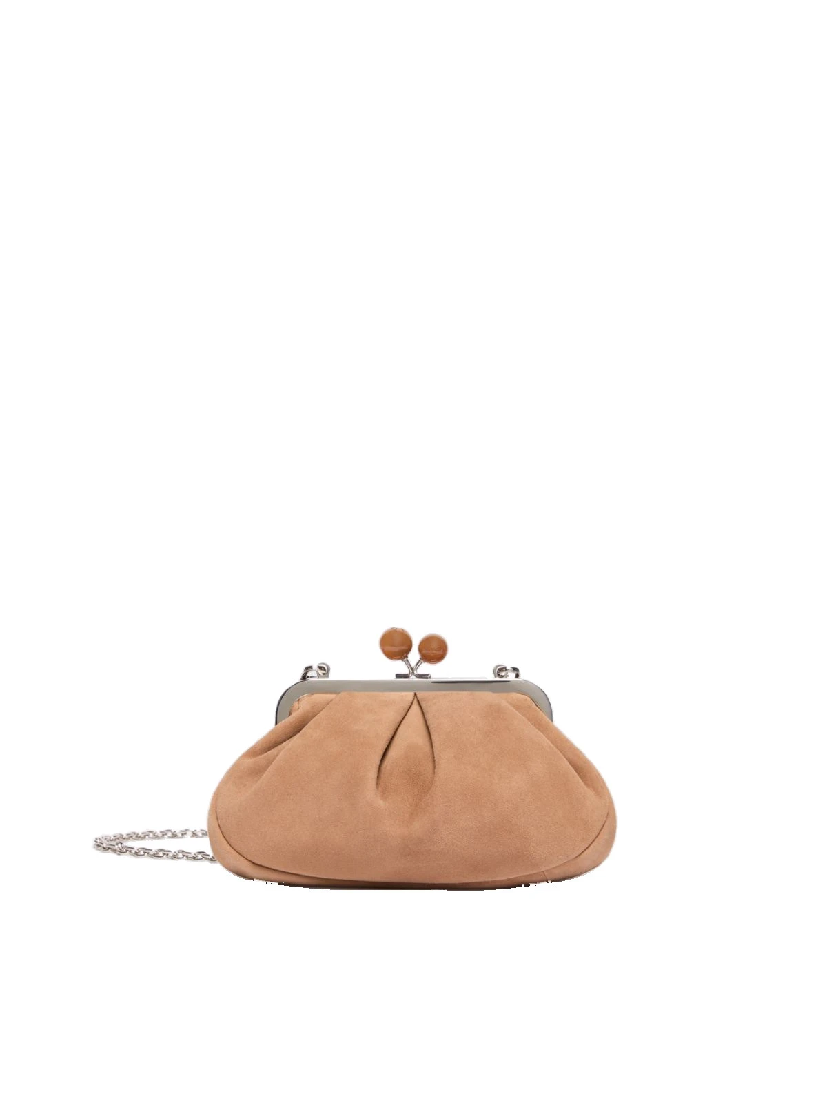 Max Mara Valois Small Suede Pasticcino Bag in Sand Max Mara Valois Small Suede Pasticcino Bag in Sand | Clutch Bags | Coveti