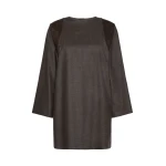 Max Mara Vanesio Wool Flannel Short Dress in Mud | Mini Dresses | Coveti
