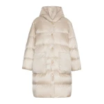 Max Mara Veliero Midi Water-Repellent Puffer Jacket in Natural | Coats | Coveti