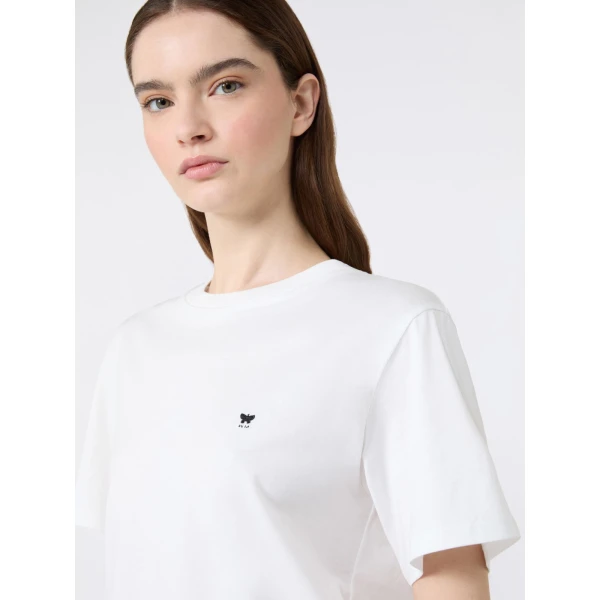 Max Mara Venaco Pure Cotton Jersey T-Shirt in White | T-shirts | Coveti