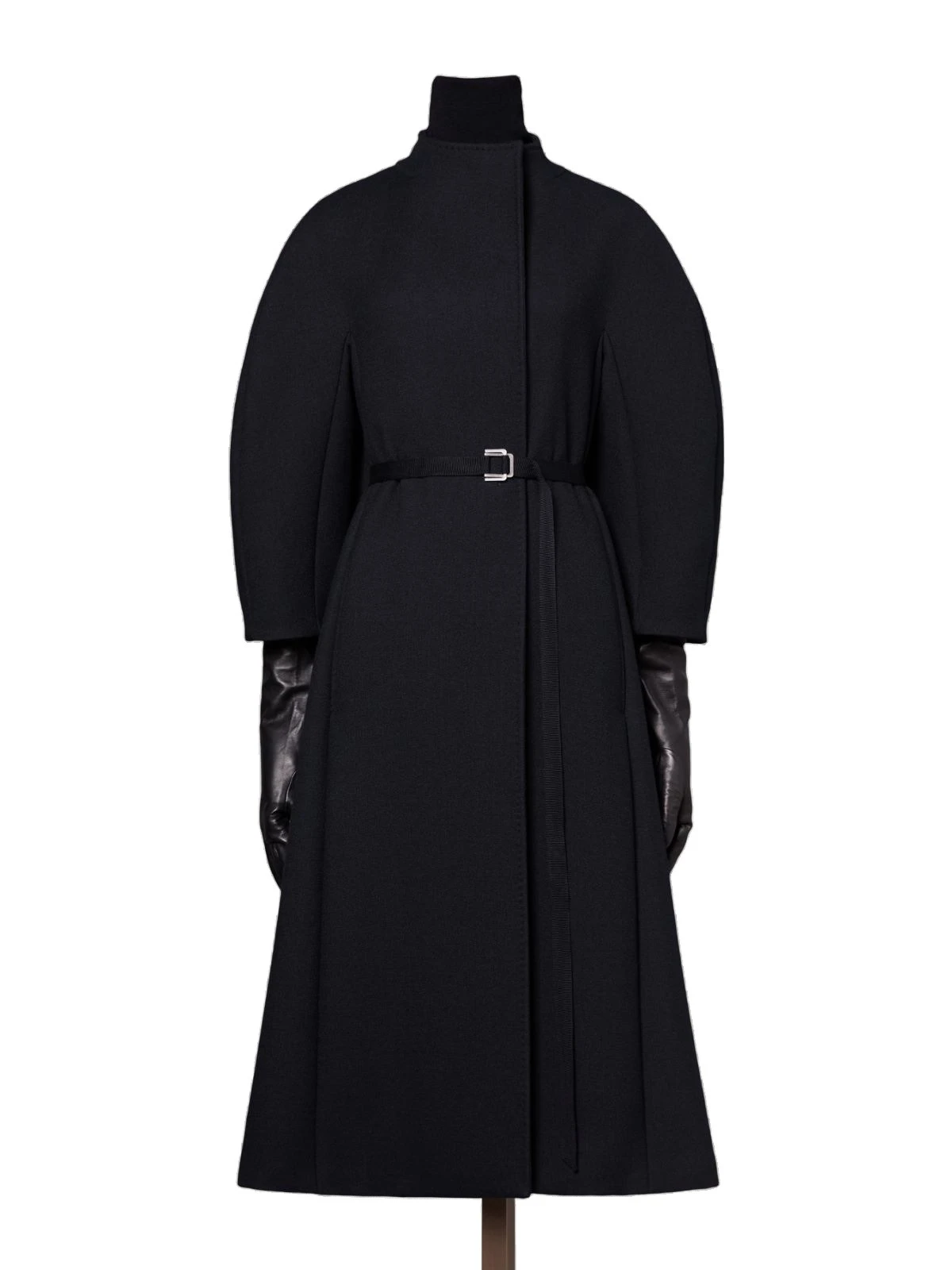 Max Mara Verbena Wool and Cashmere Redingote Coat in Black | Wool Coat | Coveti
