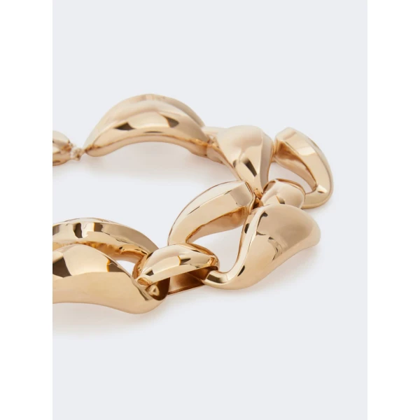 Max Mara Vertice Chunky Chain Choker in Bronze | Necklace | Coveti