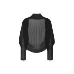 Max Mara Vesuvio Pleated Fabric Shrug in Black | Jackets | Coveti