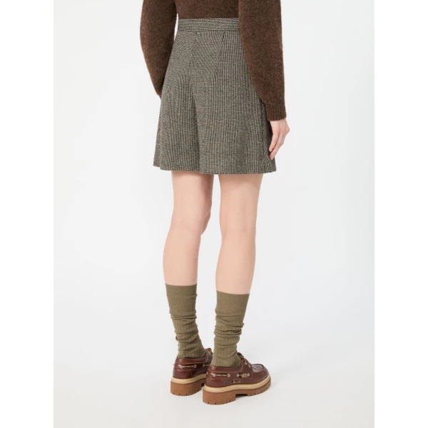 Max Mara Vetta Micro Jacquard Jersey Culottes in Brown | Tailored pants | Coveti