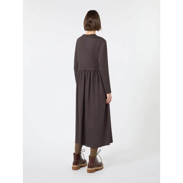 Max Mara Vettura Jacquard Jersey Maxi Dress in Brown | Maxi Dresses | Coveti