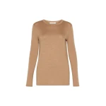 Max Mara Vicini Light Wool Jersey T-Shirt in Camel | T-shirts | Coveti