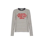Max Mara Vicino Stretch Jersey Graphic T-Shirt in Navy | T-shirts | Coveti