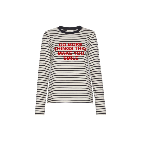 Max Mara Vicino Stretch Jersey Graphic T-Shirt in Navy | T-shirts | Coveti