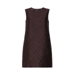 Max Mara Vicolo Cotton-Blend Jacquard Princess Dress in Plum | Mini Dresses | Coveti