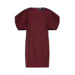 Max Mara Vicolo Cotton Poplin Short Dress in Ruby | Mini Dresses | Coveti