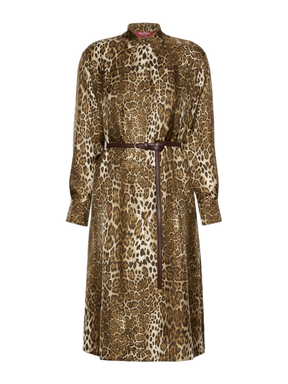 Max Mara Vigile Printed Silk Shirt Dress in Brown Max Mara Vigile Printed Silk Shirt Dress in Brown | Shirtdress | Coveti