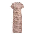 Max Mara Vinci Printed Silk T-Shirt Dress in Antique Rose | Shirtdress | Coveti