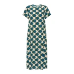 Max Mara Vinci Printed Silk T-Shirt Dress in Dark Green | Shirtdress | Coveti