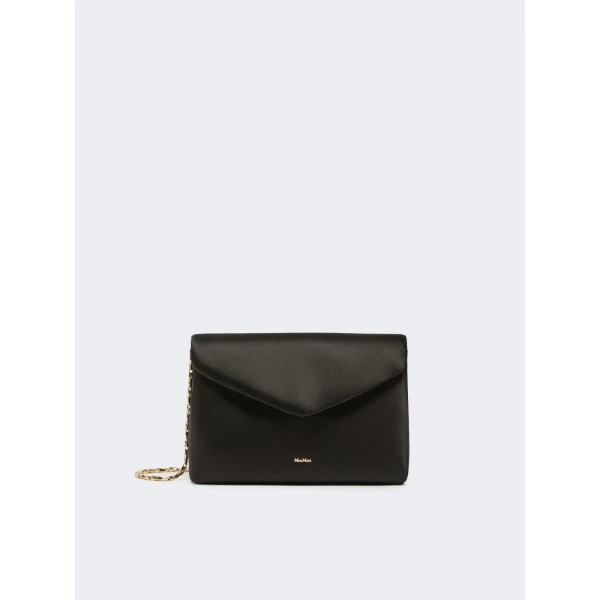 Max Mara Viscose and Silk Satin Clutch Bag in Black | Clutch Bags | Coveti