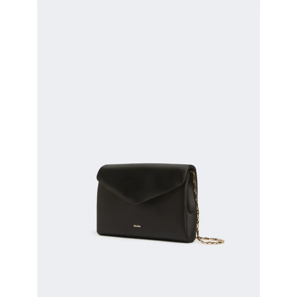 Max Mara Viscose and Silk Satin Clutch Bag in Black | Clutch Bags | Coveti