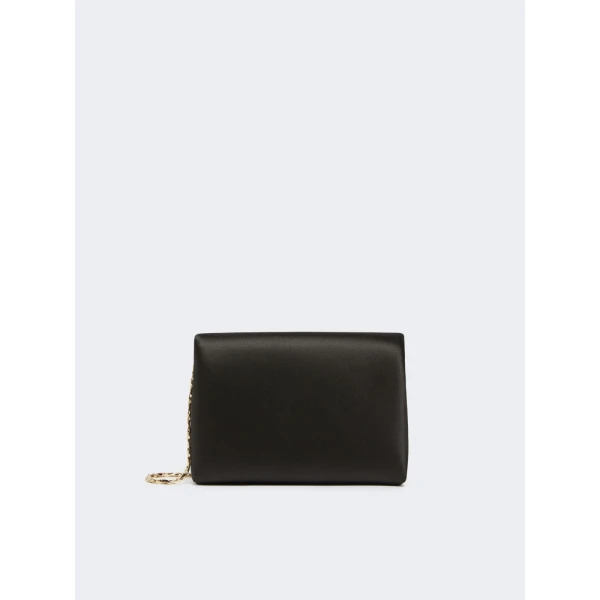 Max Mara Viscose and Silk Satin Clutch Bag in Black | Clutch Bags | Coveti