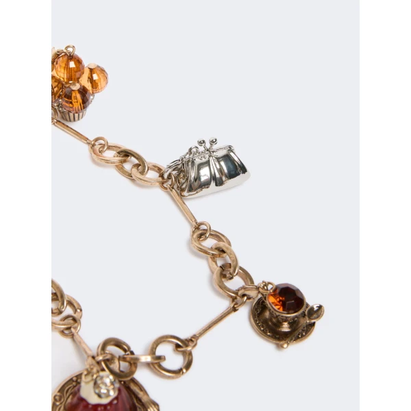 Max Mara Visino Charm Chain Necklace in Gold | Necklace | Coveti