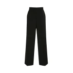 Max Mara Visivo Stretch Wool Palazzo Trousers in Black | Wide leg pants | Coveti