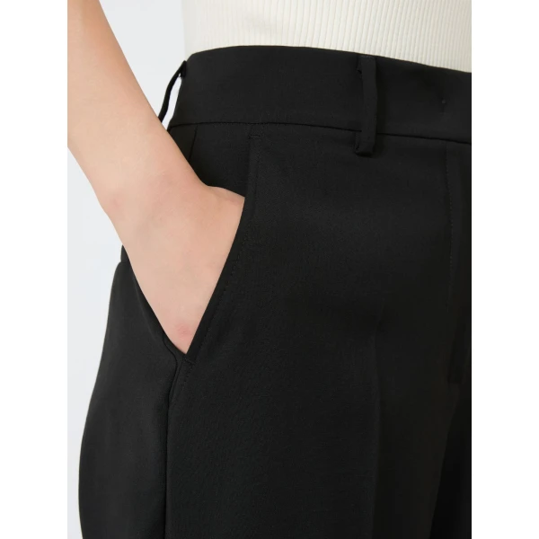 Max Mara Visivo Stretch Wool Palazzo Trousers in Black | Wide leg pants | Coveti