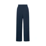 Max Mara Visivo Stretch Wool Palazzo Trousers in Navy | Wide leg pants | Coveti