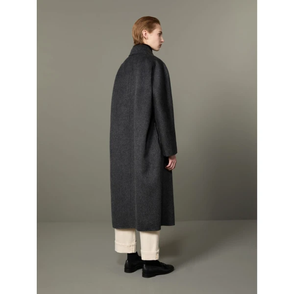Max Mara Vista Oversized Cashmere and Mohair Coat in Black | Wool Coat | Coveti