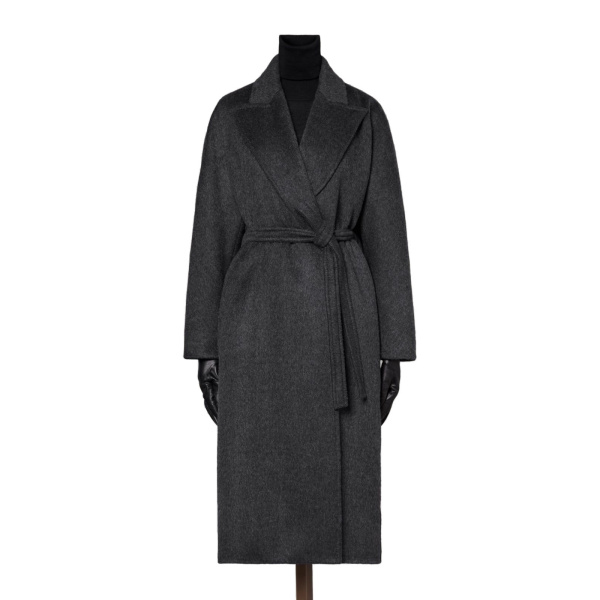Max Mara Vista Oversized Cashmere and Mohair Coat in Black | Wool Coat | Coveti