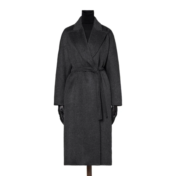 Vista Oversized Cashmere and Mohair Coat in Black