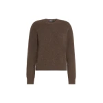 Max Mara Voliera Yak Wool Crew-Neck Sweater in Brown | Sweaters | Coveti