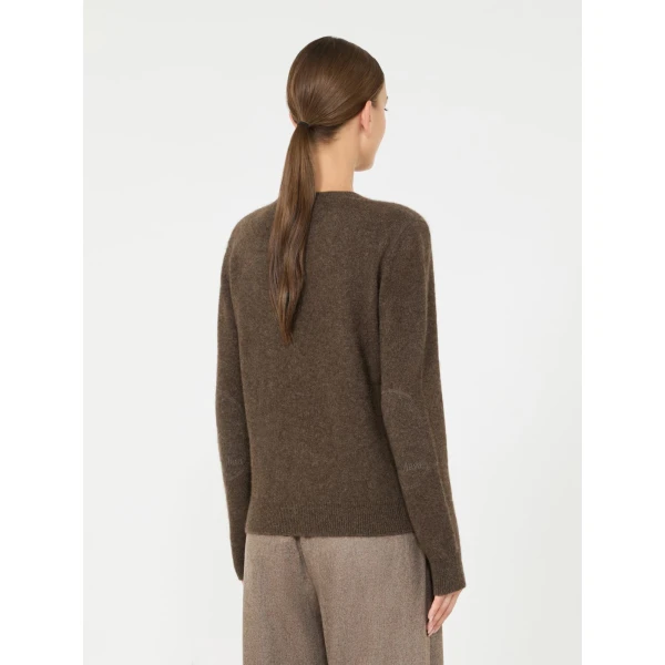 Max Mara Voliera Yak Wool Crew-Neck Sweater in Brown | Sweaters | Coveti
