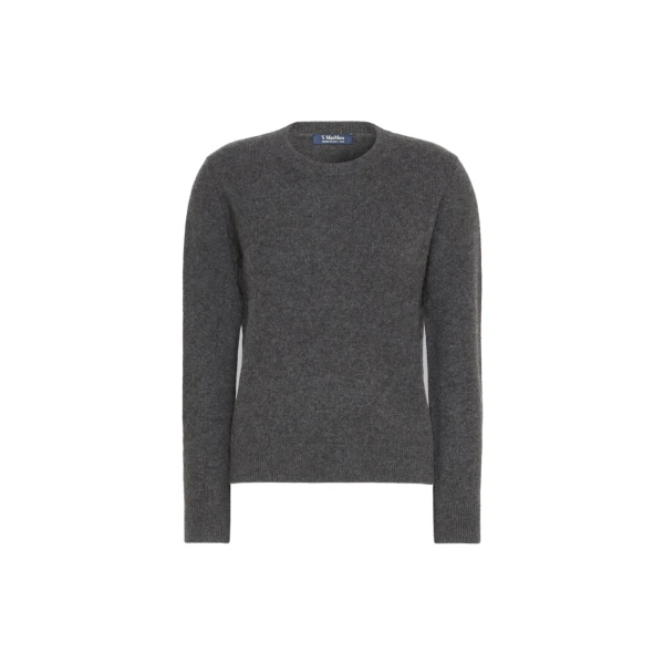 Voliera Yak Wool Crew-Neck Sweater in Medium Grey